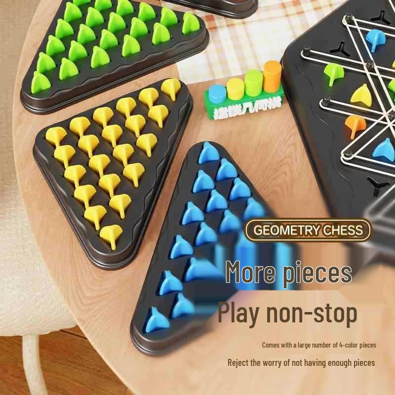 Geometric Chess Puzzle Triangle Game – Family Interaction & Mind Exercise Toy