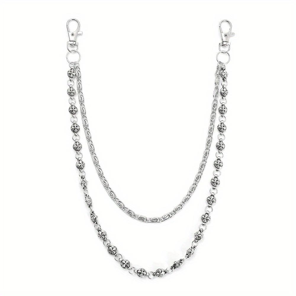 A Harajuku Style Street Hip-Hop Jeans Chain with Personalized Punk Style Double-Layer Waist Chain for Men and Women Accessories