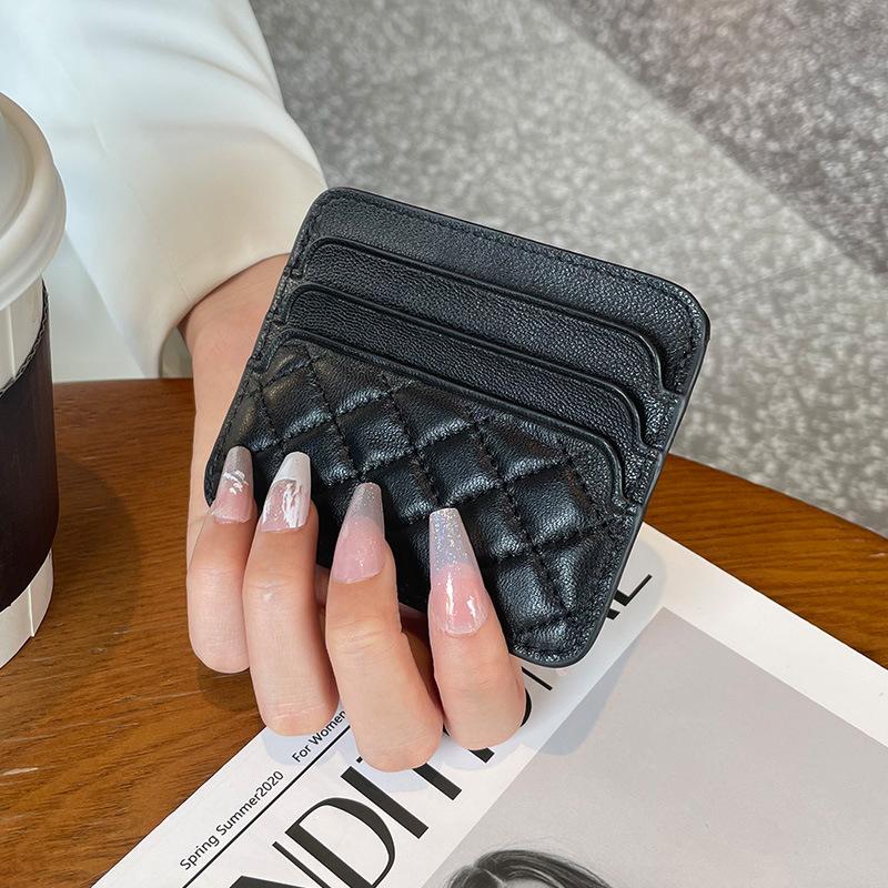 

Pu Mini Coin Purse Multi-Card Slot Id Card Holder Soft Pu Leather Compact Card Case Open Coin Purse