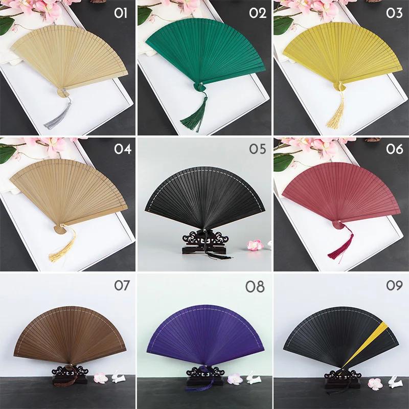 Elegant Bamboo Hand Fan Folding with Tassel Women Girls Summer Party Wedding Birthday Dance Gift Perfect for Hanfu Cheongsam