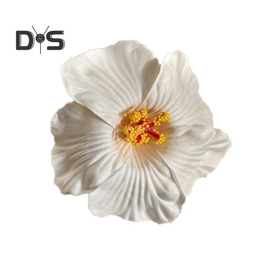 Women Hair Clip Vibrant Color Imitation Flower Decor Beach Vacation Hair Pin Party Wear Hair Accessory