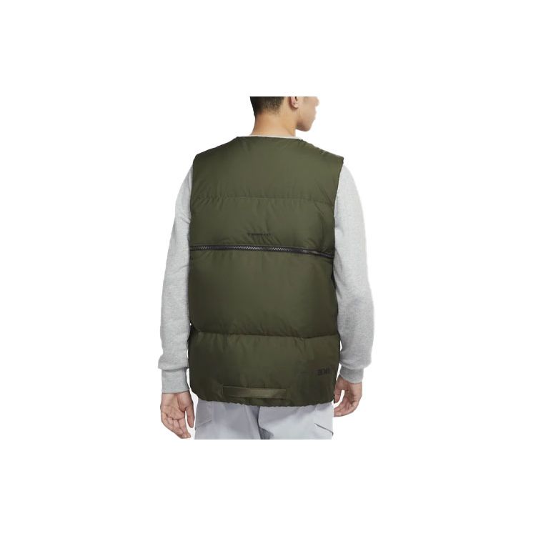 Nike Therma-FIT City Made Solid Color Zip-Off Vest Men Outerwear Green DH1065-325
