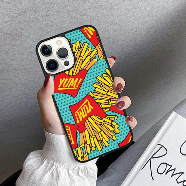 French Fries Burger Pizza Phone Case Cover For iPhone 17 Air 16 15 14 Plus 11 12 13 Pro Max Coque Shell Fundas