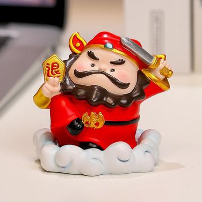 Čínská mytologická figurka pryskyřice mini folklorní figurka ozdoba pro štěstí Fengshui socha pro domácí dekoraci palubní desky auta