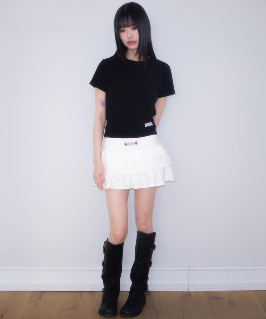 Rose Franz Rose Cancan Mini Skirt [White]