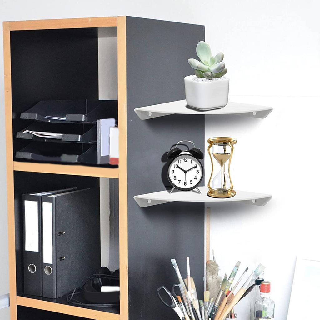 Bathroom Corner Shelf Clear Shower Rack Corner Punching Shower Organiser Acrylic Shower Shelves Wall Mounted Bath Shelf