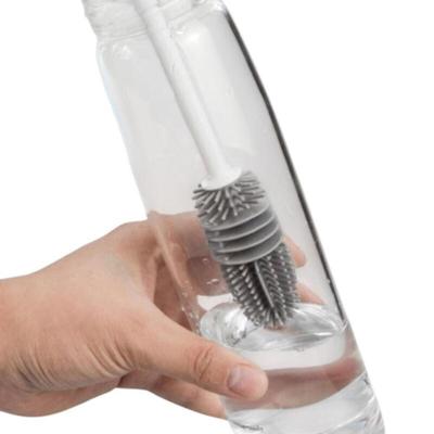 Long Slim Silicone Bottle Cleaning Brush