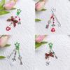 Bowknot Acrylic Phone Charm Straps Elegant Beaded Bowknot Phone Charm with Christmas Charm for Backpacks Purses