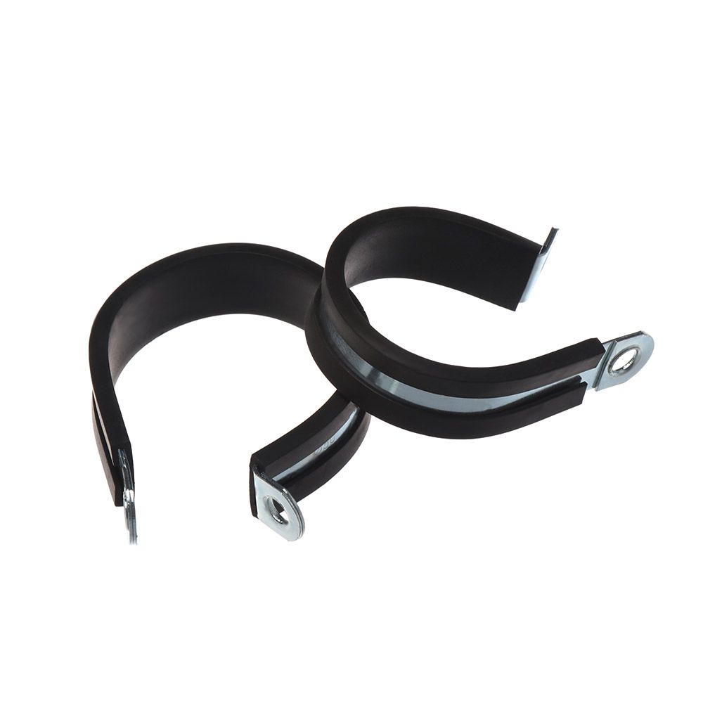 10Pcs Durable Rubber Lined P Clips Wiring Hose Clamp Pipe Cable Mounting Fix Fasteners Metal Hardware Electrical Fittings