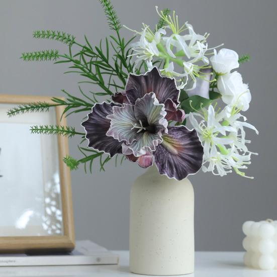 Simulated Bouquet Irises Doves Bouquet Realistic Silk Flowers Low Maintenance Fake Flower Bouquet Interior Decor