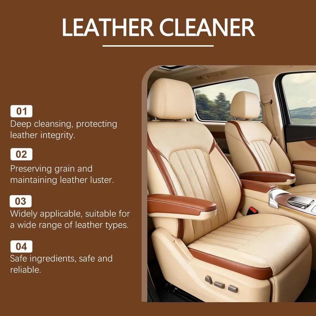 Leather Cleaner Deep Cleaning Sofa Car Seat Care 100ml