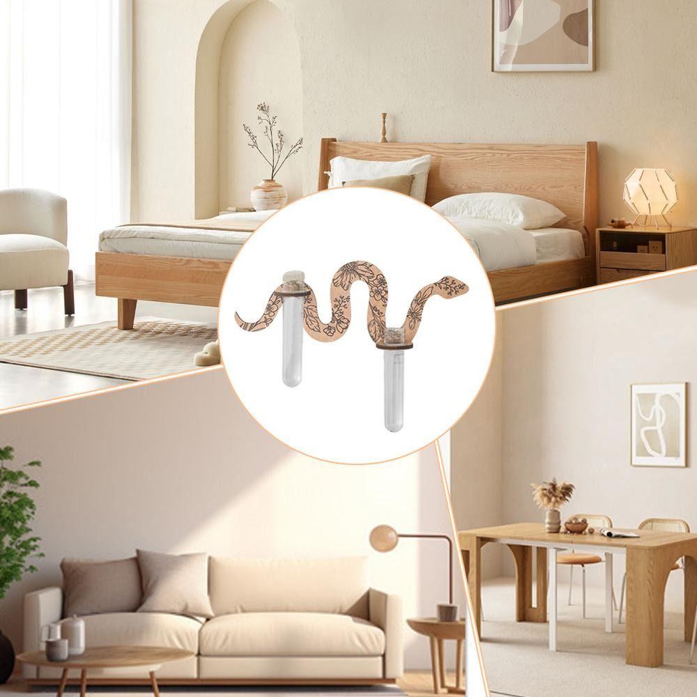 Uniqe Snake Wall Planters With Pipes Wall Hanging Holder Simple Wooden Plant Pot  Balcony