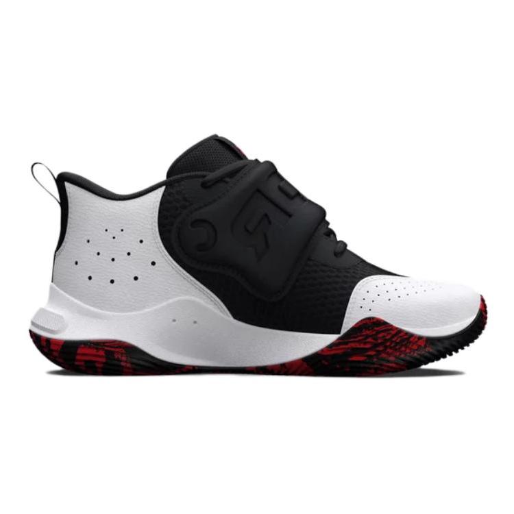 Under Armour Zone BB 2 GS Black White Kids Sneakers Red 3026637-003