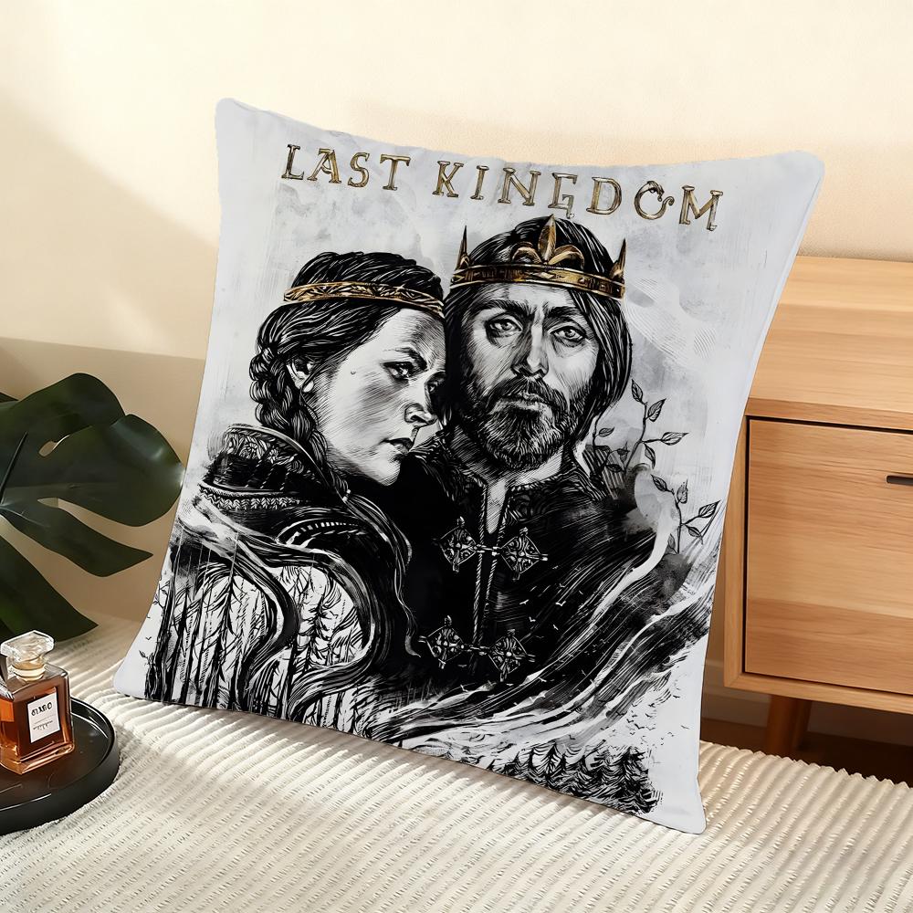 Cushion Cover Silky Short Plush Home Sofa Cushion Cover - Invisible Zipper Home Decoration The Last Kingdom TV Series