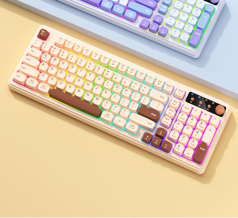 BOW Hangshi K520U Wired RGB Keyboard for Laptops & Desktops, Girls Typing Edition
