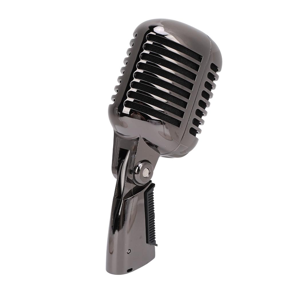 Klassisches Retro Dynamisches Gesangsmikrofon Niere Zinklegierung Universalständer Altes Vintage Dynamisches Gesangsmikrofon