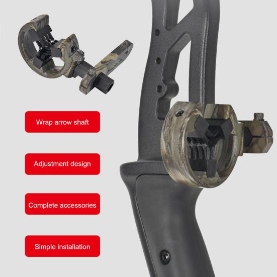 Archery Brush Capture Arrow Rest Whisker Brush Biscuit Arrow Rest for Compound/Recurve Bow Hunting Shoot Target Left And Right Hand