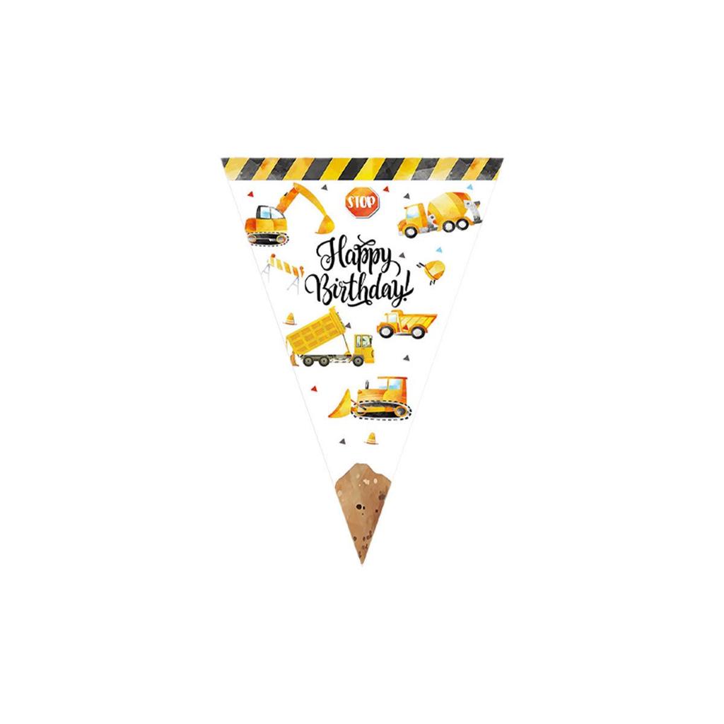 Construction Car Party Disposable Tableware Set: Plates, Cups, Towels for Boys' Birthday Decorations