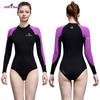 Women Diving Suit 2MM Cold-Proof One-Piece Snorkeling Suit Surfing Long Sleeve Sun Protection Jellyfish Suit for Women