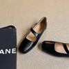 French Small Fragrant Style Square Head Pig Nose Shallow Mouth Flat Bottom Diagonal Word with Ballet Single Shoes Women's Autumn Mary Jane Shoes