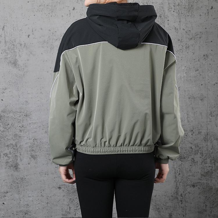 Adidas Colorblock Sport Kapuzenjacke Unisex Jacken Schwarz Grün FM9323