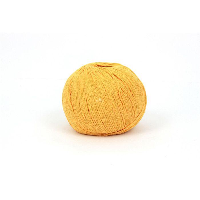 Fil Coton Recyclé Eco Vita 3mm 100g Tricot et Crochet Col. 009 jaune