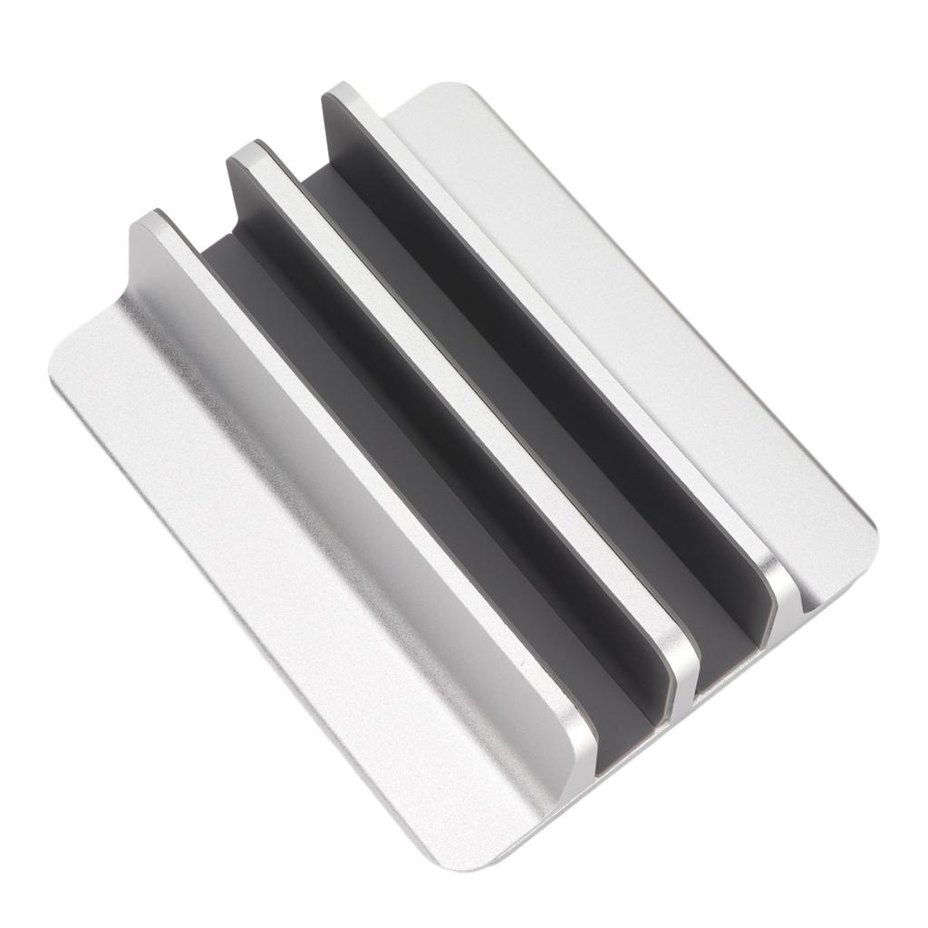 Laptop Holder Vertical 2 Slots Aluminum Alloy Adjustable Laptop Stand for Home Office Desktop Tablet Notebook