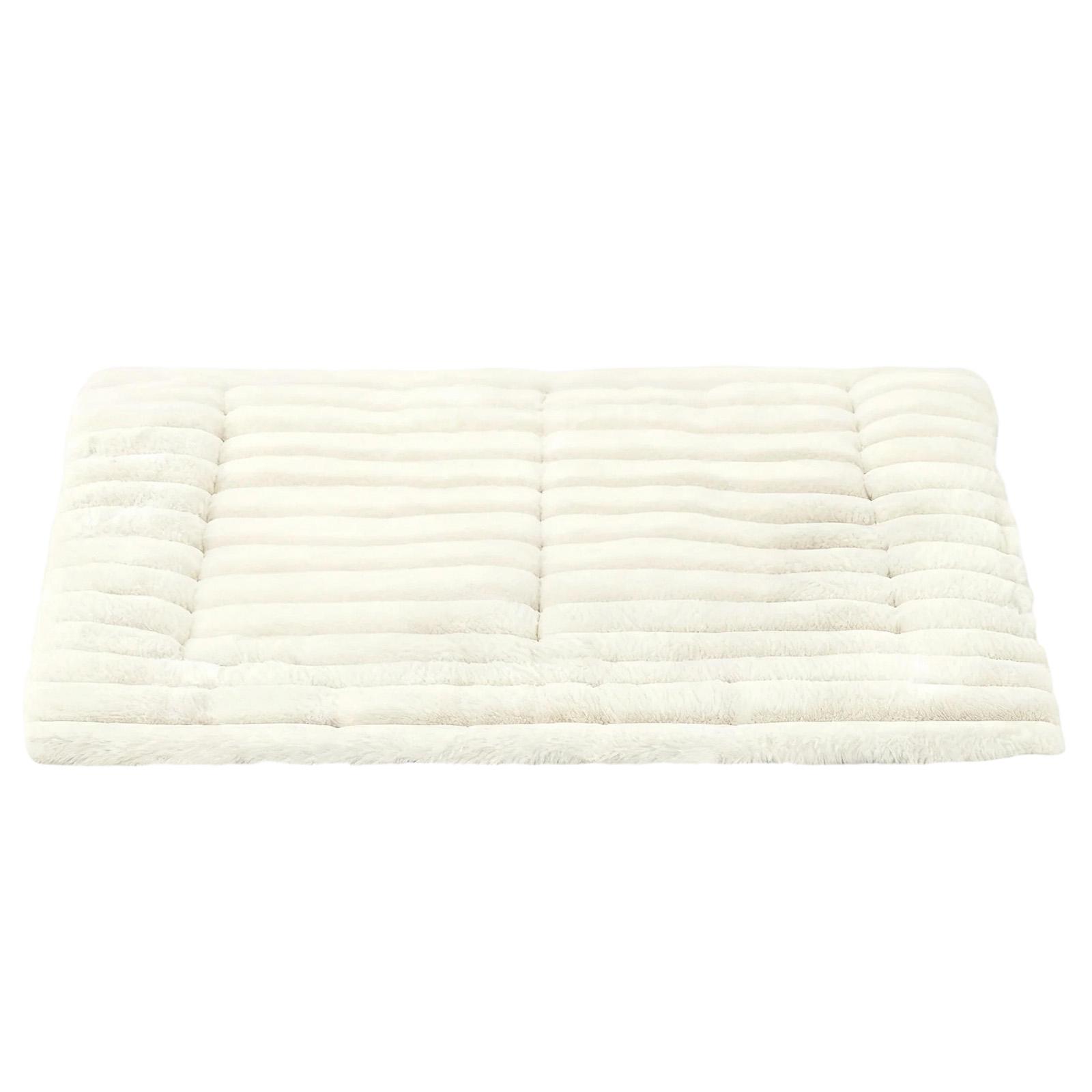 

High-Quality Plush Striped Pet Mat & Bed, Soft and Comfortable, Washable Small Pet Sleeping Mat, 61×45cm one size белый