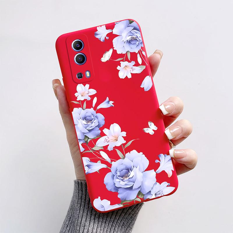 For Vivo Y72 5G Y52 5G Y75s 5G Phone Mask Back Cover 2024 Fashion Butterfly Astronaut Coque Capas For Vivo V2041 2053 Soft Case