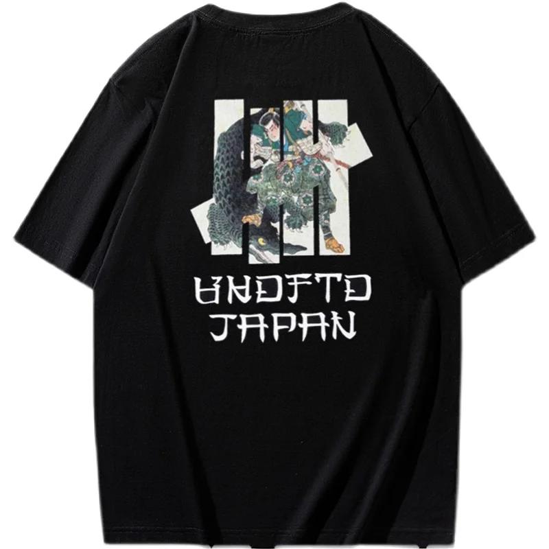 Fashion Trend Crocodile Warrior Anime Fun Printed Tee Short Sleeve 100% Cotton Men T Shirt Casual Loose Oversized Y2k Tops
