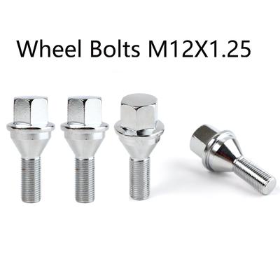 4 pezzi bulloni per ruota in acciaio al carbonio per auto 12mm × 1.25 28mm per Jeep Cherokee 2014-2022 Compass Renegade Chrysler 200 2015-2017 accessori per ruote auto