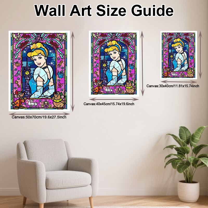 Disney 5d diamond painting full diamond diy Cinderella diamond embroidery decorative painting ornaments living room