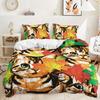 Bed Three-Piece Fallen Leaves Autumn Maple Leaf Quilt Cover 3D Digital Printing Kit