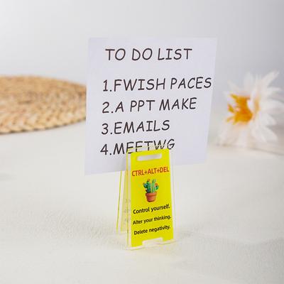 Letrero de Escritorio Acrílico "Déjame en Paz, Estoy Ocupado" Decoración de Oficina Humorística Regalo Unisex Para Compañeros de Trabajo Clip para Papeles de Escritorio