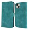 For iPhone 15 Plus/14 Plus Wallet Case Double Folded Edge Skin Touch PU Leather Flip Phone Cover