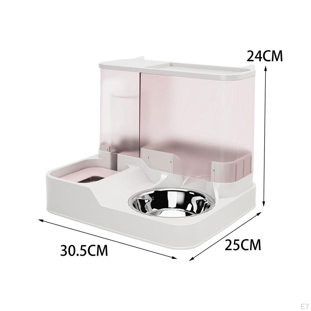 Pet Feeding System with Stainless Steel Bowls - Design, Easy Access