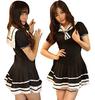 [PURe:bon] Plus Size Sailor-Style Dress and Knee-High Socks Set, Black and White, Men's Sizes Available, TOKYO GOODS MARKET