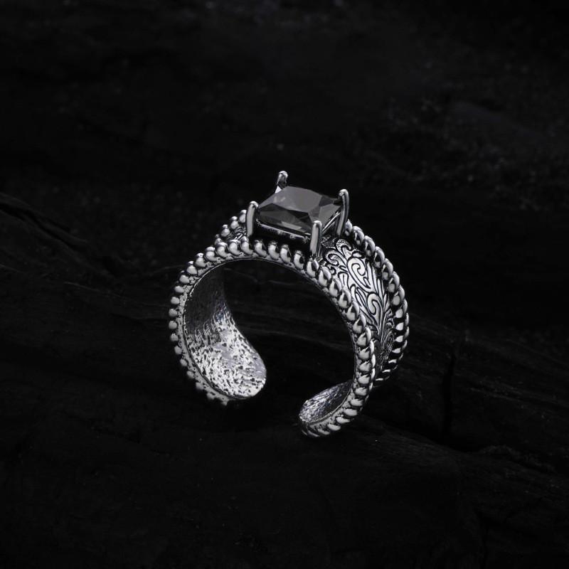 Retro Geometric Copper Ring For Women Chic And Elegant Adjustable Fashion Accessory J4891