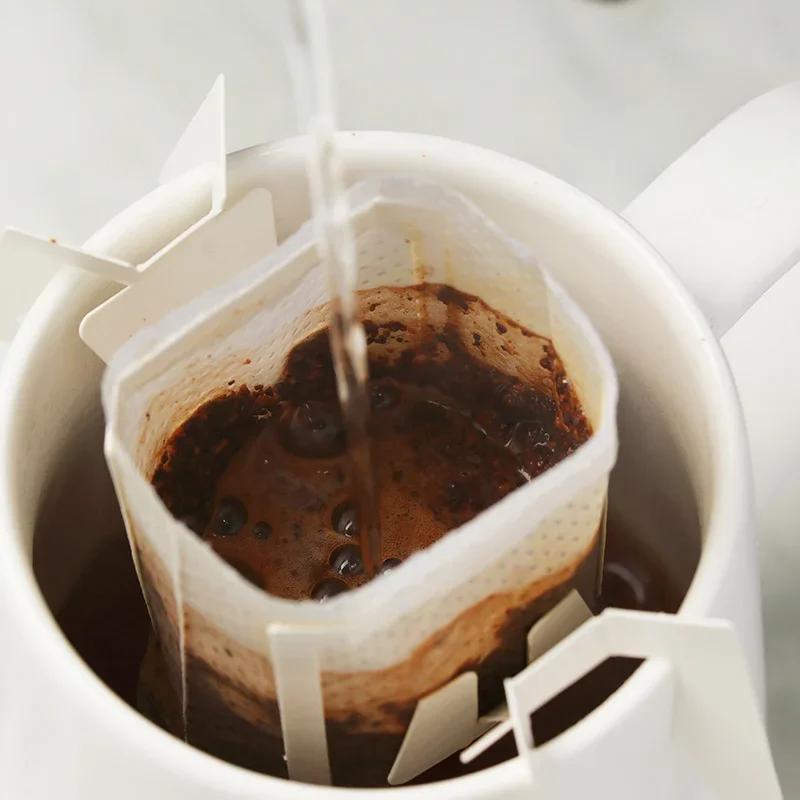 50pcs Coffee Filter Paper Bags Disposable Drip Coffee Bag Portafilter Hanging Ear Espresso Coffee Accessories Tea Tool