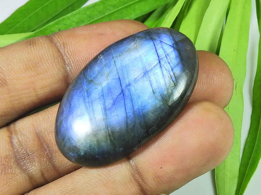 26X42X7MM Multi Fire Labradorite Oval Cabochon Loose Natural Gemstone 69Cts. SK-3956
