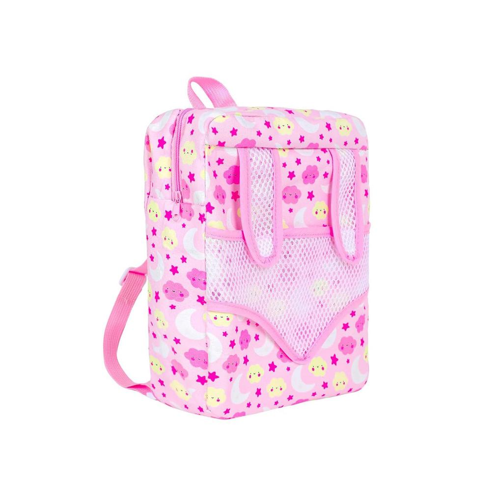 12" Girls Baby Doll Backpack Carrier Playset,12 Inch Reborn Baby Dolls With Acssories And Clothes Set Toy Stuffs Pink Hanky Di