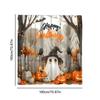 Cute Cartoon Ghost Shower Curtain Set Halloween Shower Curtain Washable Halloween Bathroom Curtain Polyester Fabric with Hooks