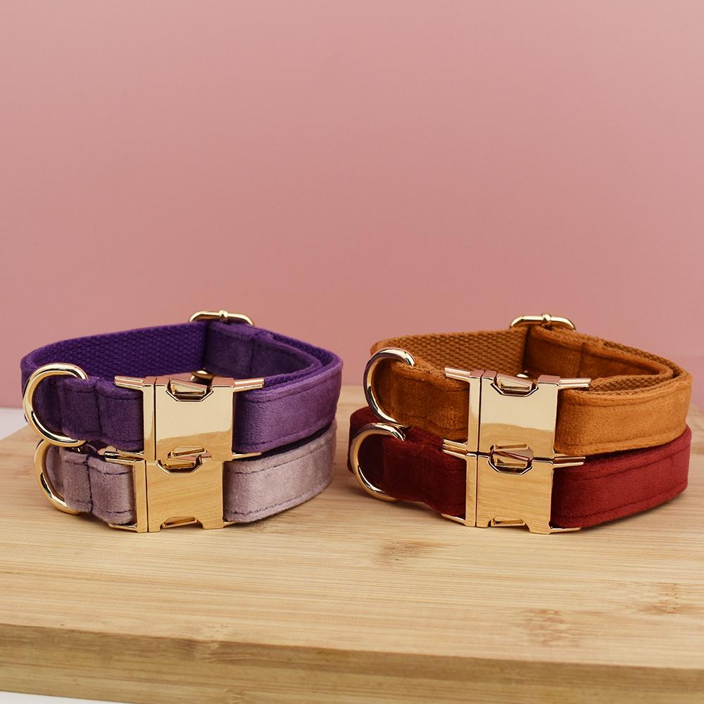 Personalized Teddy Fleece Dog Collar - Pet Supplies