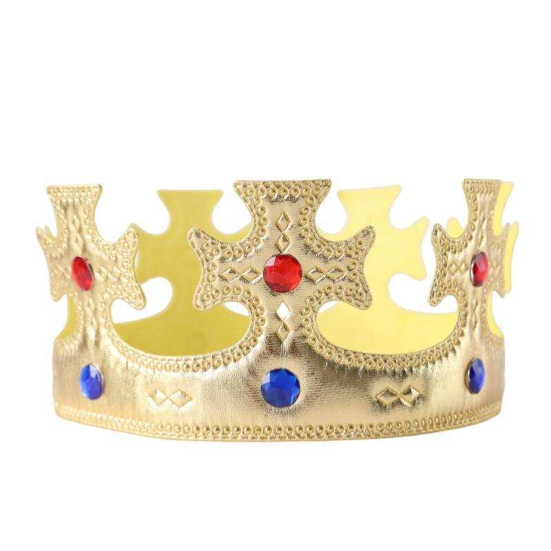 

Корона короля Золотая Шляпа Головной убор Детские Украшения для вечеринки по случаю дня рождения Регулируемый StyleF