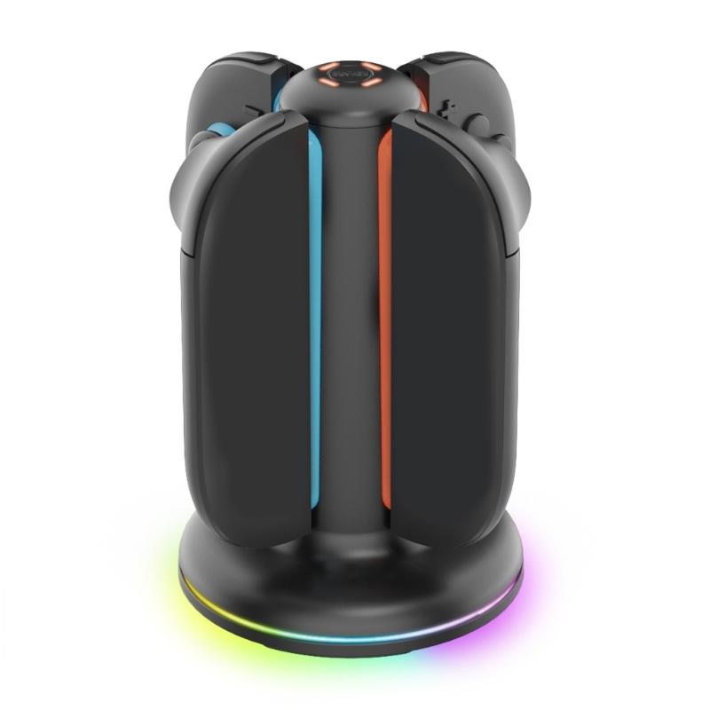 Multiple Controller Charges Dock Small Desig 9 Colorful Effects Charging 4  Simultaneously for NS2 Consoles 2