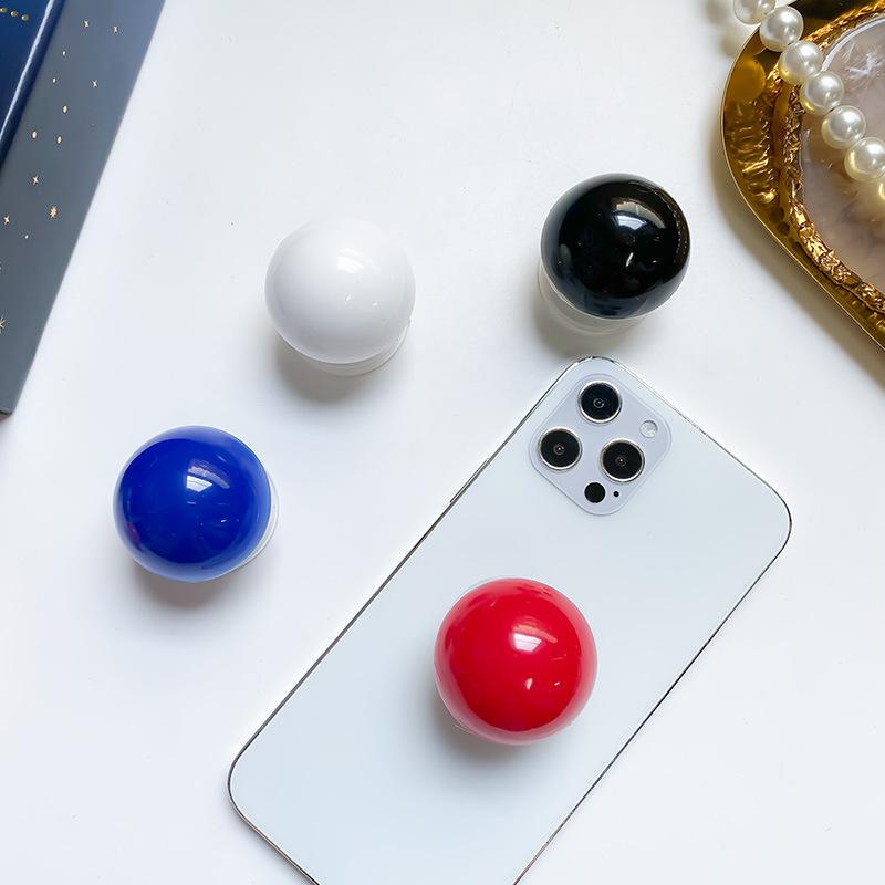 Red Nose Crystal Ball Solid Color Mobile Phone Airbag Bracket Desktop Lazy Air Cushion Support Frame Niche Creative Retractable