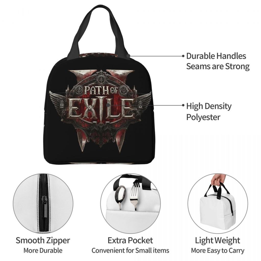 Path Of Exile 2 Insulated Lunch Bag for Kids School Cooler Thermal Food Box Tote Portable Lunch Boxes Container
