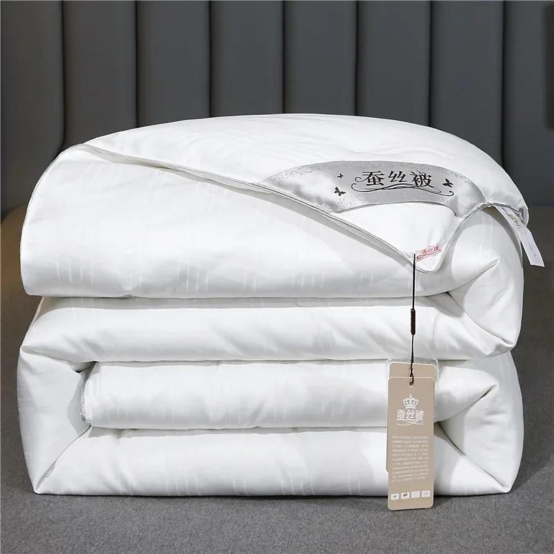 Natural Mulberry Silk Duvet Luxury Queen King Size Comforter Summer Winter Quilt Single Couple Bedding Filler Bedding