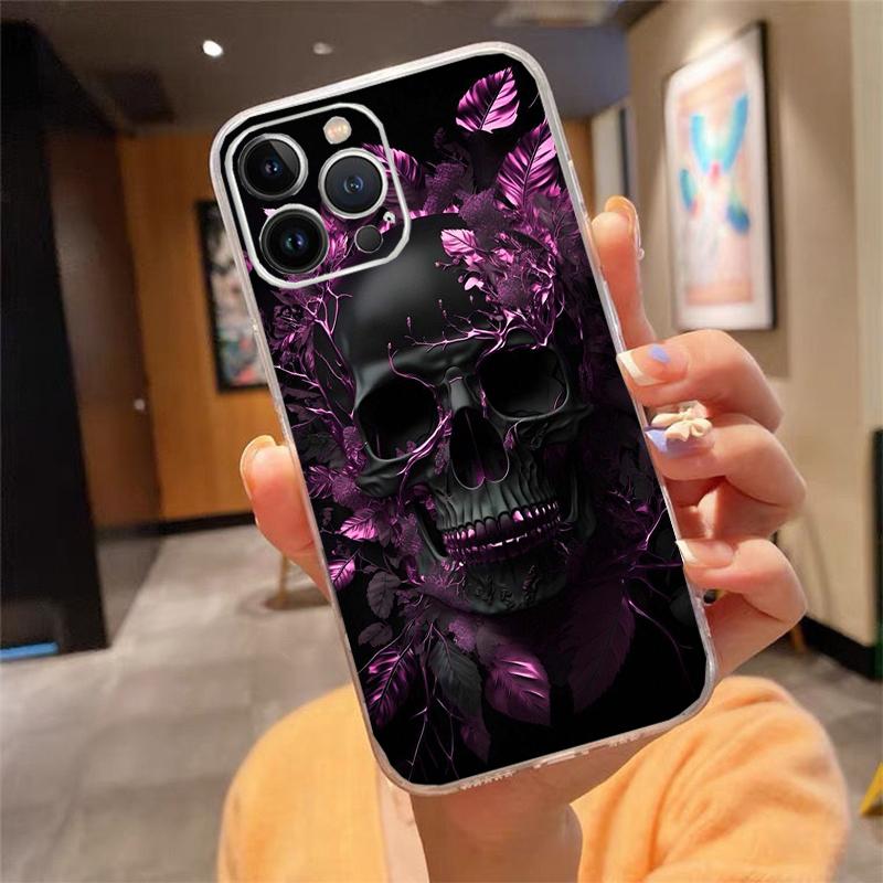 Skull Phone Case Carcasa Funda For iPhone 17 Pro Max 17 Air 16 15 14 13 Pro Max 15 16 Pro 15Plus Case