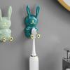 Cartoon Bunny Shape Toothbrush Holder Strong Load-bearing Easy To Install Wall-Mounted Hook Toothbrush Organizer Bathroom Decoration